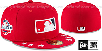 Umpire 2018 MLB ALL-STAR WORKOUT Red Fitted Hat by New Era