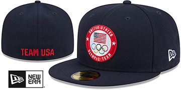 United States PC TEAM USA Navy Fitted Hat by New Era