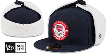 United States TEAM USA DOGEAR Navy Fitted Hat by New Era
