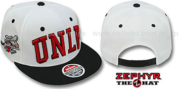 UNLV 2T SUPER-ARCH SNAPBACK White-Black Adjustable Hat by Zephyr