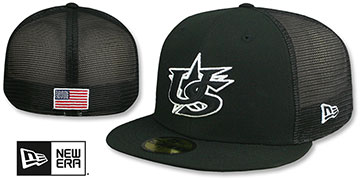 USA 2023 BATTING PRACTICE TRUCKER Black-White Fitted Hat by New Era