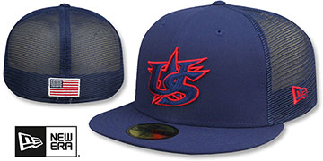 USA 2023 'BATTING PRACTICE TRUCKER' Navy Fitted Hat by New Era