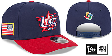 USA 2026 WBC GAME STRETCH-SNAP Navy-Red Hat by New Era