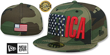 United States MERICA Army Camo Fitted Hat by New Era