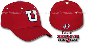 Utah 'DH' Fitted Hat by Zephyr - red