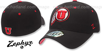Utah 'DHS' Black Fitted Hat by Zephyr
