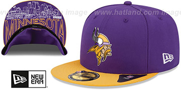 Vikings 2015 NFL DRAFT Purple-Gold Fitted Hat by New Era
