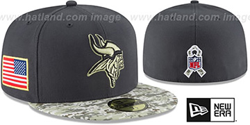 Vikings 2016 SALUTE-TO-SERVICE Grey-Desert Fitted Hat by New Era