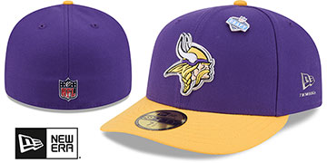 Vikings 2026 PRECURVED NFL DRAFT Purple-Gold Fitted Hat by New Era