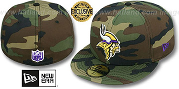 Vikings NFL TEAM-BASIC Army Camo Fitted Hat by New Era