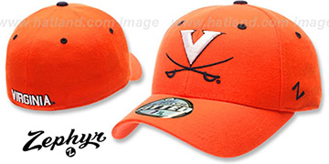 Virginia 'DH' Orange Fitted Hat by Zephyr