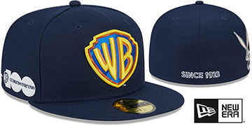Warner Brothers '100TH RETRO SHIELD' Navy Fitted Hat by New Era