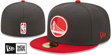 Warriors 2T COLOR PACK Charcoal-Red Fitted Hat by New Era