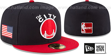 Warriors COUNTRY COLORS Navy-Red Fitted Hat by New Era