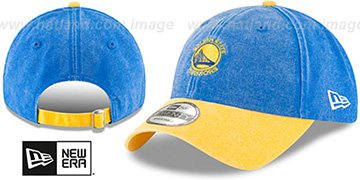 Warriors GW RUGGED CANVAS STRAPBACK Royal-Gold Hat by New Era