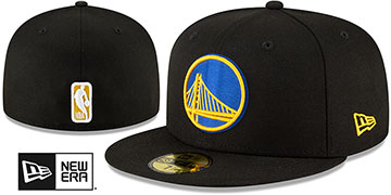 Warriors ALTERNATE NBA TEAM-BASIC Black Fitted Hat by New Era