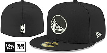 Warriors NBA TEAM-BASIC Black-White Fitted Hat by New Era