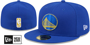 Warriors RHINESTONE LOGO Royal Fitted Hat by New Era