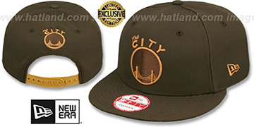 Warriors TEAM-BASIC SNAPBACK Brown-Wheat Hat by New Era