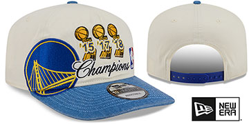 Warriors TROPHY CHAMPS SNAPBACK Ivory-Royal Hat by New Era