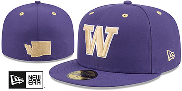 Washington 'NCAA BASEBALL ONFIELD' Purple Fitted Hat by New Era