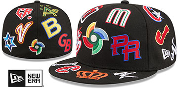 WBC 'ALL-OVER' Black Fitted Hat by New Era