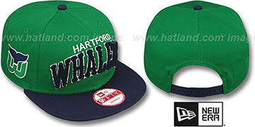 Whalers CHENILLE-ARCH SNAPBACK Green-Navy Hat by New Era