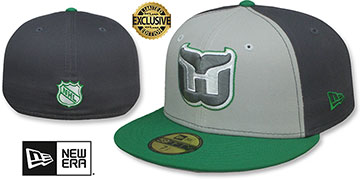 Whalers 'GREY TONE' Grey-Charcoal-Kelly Fitted Hat by New Era