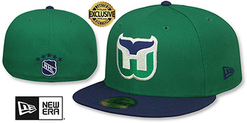 Whalers VINTAGE NHL TEAM-BASIC Kelly-Royal Fitted Hat by New Era