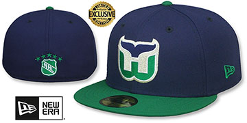 Whalers VINTAGE NHL TEAM-BASIC Royal-Kelly Fitted Hat by New Era