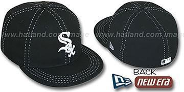 White Sox 'BLACK PURSE STITCH' Fitted Hat by New Era