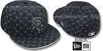 White Sox 'MLB FLOCKING' Black Fitted Hat by New Era