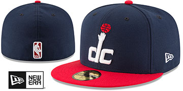 Wizards 2T NBA TEAM-BASIC Navy-Red Fitted Hat by New Era