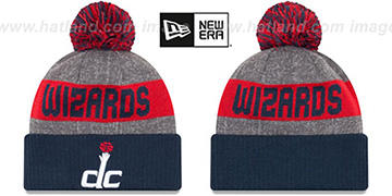 Wizards ARENA SPORT Navy-Red Knit Beanie Hat by New Era