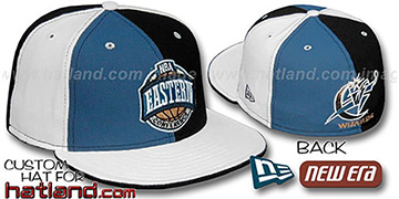 Wizards CONFERENCE 'PINWHEEL' Blue-Black-White Fitted Hat