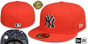 Yankees BLACKDANA BOTTOM Orange Fitted Hat by New Era