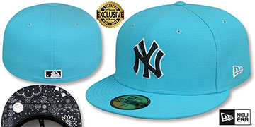 Yankees BLACKDANA BOTTOM Vice Blue Fitted Hat by New Era