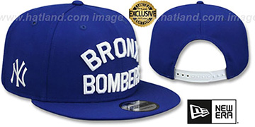Yankees BRONX BOMBERS SNAPBACK Royal Hat by New Era