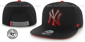 Yankees BURNING-MAN SNAPBACK Black Hat by Twins 47 Brand