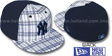 Yankees CHAINSAW White-Navy Fitted Hat by New Era