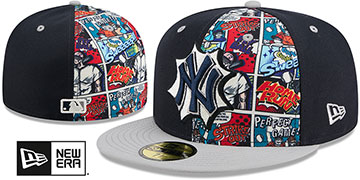 Yankees COMIC HERO Navy-Grey Fitted Hat by New Era