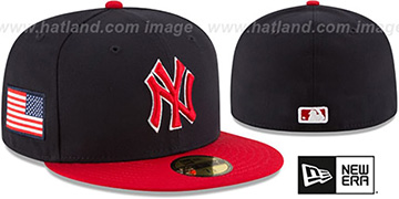 Yankees COUNTRY COLORS Navy-Red Fitted Hat by New Era