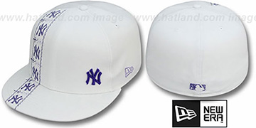 Yankees FLAWLESS CUBANO White-Purple Fitted Hat by New Era
