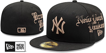 Yankees GOTHIC HERITAGE Black Fitted Hat by New Era