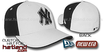Yankees PINWHEEL White-Black Fitted Hat by New Era