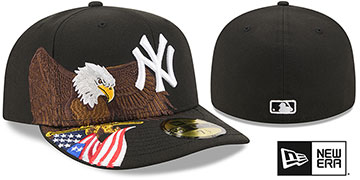 Yankees PRE-CURVED AMERICAN EAGLE Black Fitted Hat by New Era