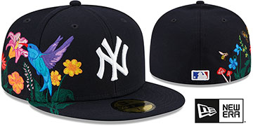Yankees SIDE-BLOOM Navy Fitted Hat by New Era