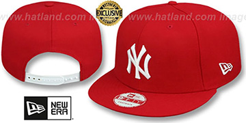Yankees TEAM-BASIC SNAPBACK Red-White Hat by New Era
