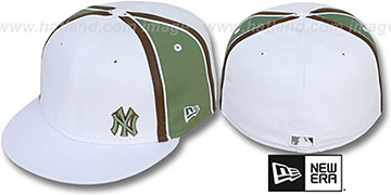 Yankees WILLIAM-III FLAWLESS White-Olive Fitted Hat by New Era