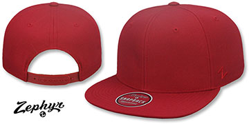 Zephyr BLANK SNAPBACK Dark Red Adjustable Hat